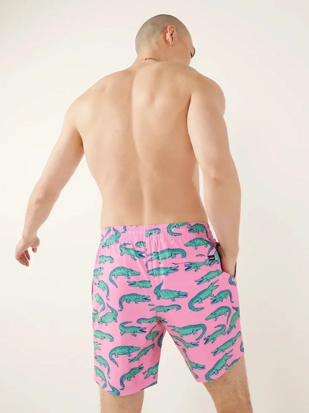 Chubbies‎ The Glades Classic Swim Trunk Pink Alligator Size Small 7” inseam